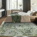 Kelarea 6x9 Rug for Living Room, Green Washable Non-Slip Rugs, Modern Abstract Large Rugs Low Pile Soft Carpet for Bedroom, Kitchen, Dining Room, Classroom, Dorm, Nursery, Home Office by TinyTreasures Baby Boutique
