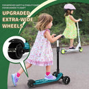 Besrey Kick Scooter for Kids Ages 3-10, 3-Wheel Folding Scooter with Adjustable Height, LED Light Wheels, Extra Wide Deck for Outdoor Activities by TinyTreasures Baby Boutique
