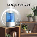 Cool Mist Humidifiers for Bedroom, 2.0L Small Humidifier for Baby and Plant, Last Up to 10H on Max Mist Setting, Auto Shut-Off, Auto-Off Indicator, 360° Nozzle by TinyTreasures Baby Boutique