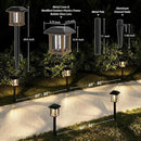 XMCOSY+ Solar Lights Outdoor Waterproof IP65, 25 LM Garden Light for Yard Pathway, Dual-Tone LED Lights with Seed Glass Metal, Solar Powered Landscape Walkway Pathway Decor Lighting (Warm White) by CozyNest Decor