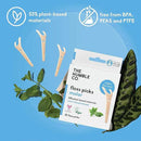 The Humble Co. Floss Picks (200 Count) – Plant Based Dental Floss Picks with Grip Handle for Superior Oral Care, Dental Hygiene, and Gum Health, Cruelty Free Tooth Floss Picks (Mint) by CozyNest Decor