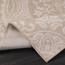Medallion Outdoor Rug 5x7 Washable Outside Carpet for Indoor Patio Porch Waterproof Easy Cleaning Non Shedding Area Rugs Beige 5 x 7 by CozyNest Decor