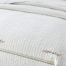 MarCielo 3-Piece 100% Cotton Oversized Bedspread Lightweight Quilt Coverlet Embroidery Farmhouse Bedding Set (Sakura White, Oversized King (118"x106")) by CozyNest Decor