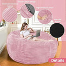 Large Bean Bag Chair, 5FT Giant Beanbag Chairs with Memory Foam Filled, Bean Bag Chairs for Adults, Ultra Soft Lazy Sofa for Living Room Bedroom (Pink) by CozyNest Decor