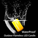 CANDLE CHOICE 3 Waterproof Outdoor Battery Operated Flameless LED Pillar Candle with Timer Flickering Plastic Resin Electric Decorative Light for Lantern Patio Garden Home Decor Party Wedding by GreenHaven Gardens