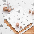 XL Baby Play Mat-72”x 48” Puzzle Play Mat,with 6 Foam Floor Tiles,Interlocking Foam Baby Mat for Babies&Toddlers,Waterproof,Expandable Tiles with Edges,Tummy Time Mat(Love) by TinyTreasures Baby Boutique