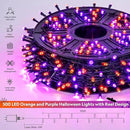 JMEXSUSS 500 LED Orange and Purple Halloween Lights, 173ft Halloween String Lights Outdoor Waterproof, 8 Modes Christmas Tree Light Plug in for Party House Indoor Decor by GreenHaven Gardens