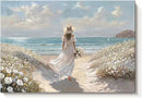 cozy country Beach Wall Art 16"x11" - Coastal Pictures Ocean Canvas Decor - Nautical Artwork Seascape Painting for Bathroom, Bedroom, Sea House by CozyNest Decor