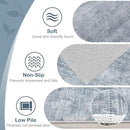 Area Rugs 6x9 Living Room: Washable Rug Modern Abstract Large Rugs Soft Non Slip Neutral Rug Stain Resistant Indoor Carpet for Bedroom Kitchen Dining Room Table Nursery Home Office Rugs(Blue,6'x9') by TinyTreasures Baby Boutique