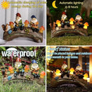 Funny Garden Gnome Statue Solar Powered Mushroom Figurine with Squirrel Gnome Durable Resin Outdoor Decoration for Patio Yard Lawn Ornament Housewarming Gift by GreenHaven Gardens
