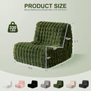 Modern Bean Bag Chair, Large Bean Bag Couch for Adults with Memory Foam Filled, Soft Faux Bunny Fur Lazy Chair for Living Room Bedroom Dorm Apartment, No Assembly Required, Green by TinyTreasures Baby Boutique