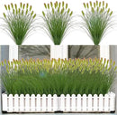 Artificial Grass Plants Outdoor 24 Bunches Fake Onion Grasses with Plush Fake Shrubs Plant Flowers Faux Greenery Wheat Sea Grass for Outside Garden Indoor House Home Office Room Décor (Green & Red） by GreenHaven Gardens
