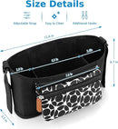 Accmor Universal Stroller Organizer with Detachable Phone Bag, Stroller Bag Caddy Organizer Stroller Accessories for Uppababy, Baby Jogger, Nuna, Doona, Britax Strollers by TinyTreasures Baby Boutique