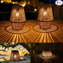 Uspring 2 Pack 3-in-1 Solar Lanterns Outdoor Waterproof Rattan Woven Hanging Solar Lights for Outside with Bright Lamp & LED Bead & 4 Handles, Garden Gifts Decor for Women Mom Patio Yard Porch by GreenHaven Gardens