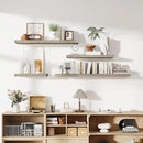 55 Inch Floating Shelves, 12 Inch Deep Floating Shelves for Wall, Floating Shelf with Invisible Brackets, Deep Shelves for Bathroom, Bedroom, Living Room, 1 Pack, Grey by CozyNest Decor