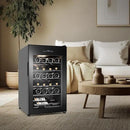 24 Bottles Wine Cooler Refrigerator, Small Wine Fridge Mini Wine Fridge Countertop with Glass Door Wine Cellars for Red Wine, Champagne, Dry White Wine, Sparkling Wines by CozyNest Decor