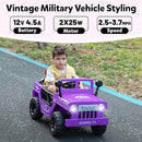 TOBBI 12V Kids Electric Ride On Car Toy, Children Battery Powered Truck to Drive, Motorized Vehicles for Toddlers 3-6 with with Off-Road Wheels/Suspension/Horn/LED Lights-Purple by TinyTreasures Baby Boutique