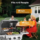 R.W.FLAME Stainless Steel Propane Gas Grill, 3 Burner 24000BTU BBQ Grills, Foldable Side Table, Enamel Wire Grate, Removable Grease Tray, Barbecue Grill for Outdoor Cooking, Backyard, Patio, Deck by GreenHaven Gardens