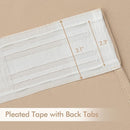 MIULEE Back Tab Beige Curtains 90 Inch Long 2 Panels Set for Living Room Bedroom Privacy, Cream Rod Pocket/Pinch Pleated Light Blocking Thermal Insulated Room Darkening Blackout Curtains, 52 x 90 Inch by TinyTreasures Baby Boutique