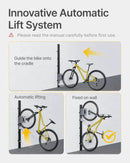 monTEK Automatic Lift EBike Rack – Fits 24-29" Tires, Heavy-Duty Vertical Wall Rack for Bicycles (Up to 71 lbs) - Effortless Lifting, Easy Install - Space-Saving Storage for Garage, Shed, BG by GreenHaven Gardens