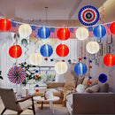 4th of July Decoration Lights, 25Ft Red White and Blue Lantern Lights with 11 LED Bulbs (1 spare bulbs), Hanging Patriotic Decor Lights for July 4th, Independence Day, Yard, Garden, Memorial Decor by GreenHaven Gardens