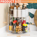 2 Tier Lazy Susan Turntable for Cabinet,Countertop,Pantry,9.5"W Spinning Seasoning Organizer,Double Rotating Kitchen Spice Rack Organizer and Condiments,Medicine,Vitamin Bottle Organizer Carousels,2Pc by CozyNest Decor