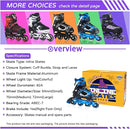 Nattork Blade Roller Skates for Boys with Light Up Wheel, Outdoor & Indoor Illuminating Black Inline Skates for Boys Little Kids Toddler Ages 5-8 4 5 6, Beginners by TinyTreasures Baby Boutique