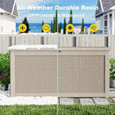 260 Gallon Outdoor Deck Box,Storage Lockable Waterproof Patio Furniture,Garden Tools,Cushions,Pool Accessories Outside Storage Resin Box(Grey) by GreenHaven Gardens