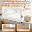 Bed Guard Rail for Toddlers - 32inch Folding up & Adjustable Heights Baby Bed Safety Rails - Portable Toddler Bed Barrier Railing Guard for Kids Twin, Bunk, Queen, Full Size Bed by TinyTreasures Baby Boutique