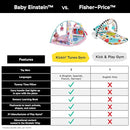 Baby Einstein Ocean Explorers 4-in-1 Kickin Tunes Jellyfish Jamboree Music & Language Discovery Gym, Pink, Ages 0 Months and Up by TinyTreasures Baby Boutique