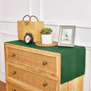 Solino Home Linen Table Runner 72 Inches Long - 100% Pure Linen Pine Green Dining Table Runner 14 x 72 Inch for Fall, Autumn, Thanksgiving - Fete by CozyNest Decor