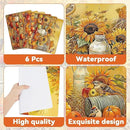 Fall Placemats Set of 6 Thanksgiving Pumpkin Plastic Table Mats Farmhouse Rustic Fall Autumn Place Mats Washable Vinyl Rustic Holiday Table Decoration for Indoor Outdoor Party Kitchen Dining by CozyNest Decor