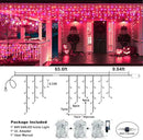 Christmas Icicle Lights Outdoor, 66ft 640 LED Icicle Lights for Outside with 8 Modes Timers, Waterproof Plug in Twinkle String Light for House Eave Patio Party Holiday Decorations, Purple Orange by GreenHaven Gardens