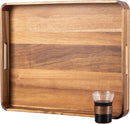 Wooden Serving Tray with Handles,Rustic Ottoman Tray for Kitchen Counter/Coffee Table/Living Room Decor,Versatile Tray for Party Picnic Barbecue by CozyNest Decor