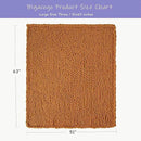 Bigacogo Chunky Knit Throw Blanket for Couch, 51x63 inches, 100% Hand Knitted with Thick Jumbo Chenille Yarn, Cozy Soft Large Rope Knot Cable Crochet Blankets for Sofa Bed Living Room, Burnt Orange by CozyNest Decor