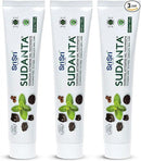 Sri Sri Tattva Sudanta Charcoal Toothpaste Gel – SLS, Fluoride Free Herbal Toothpaste with Neem & Ayurvedic Herbs – Natural Teeth Whitening, Fresh Breath, Oral & Gum Health – 100g Tube (Pack of 3) by CozyNest Decor