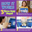 Stem Learning 9 Monthly Subscription Box Kits w/ 27 Projects - Summertime Remote School Building Toys - Science, Technology, Engineering, Mathematics - Activities for Kids Boys & Girls Ages 7-12 by TinyTreasures Baby Boutique