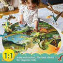 Floor Puzzles for Kids Ages 3-8, 70 Piece Dinosaur Jigsaw Puzzle for Kids Ages 3+ Year Old Large Round Toddler Puzzles Preschool Learning Educational Toys Gift for Boys Girls (Tyrannosaurus) by TinyTreasures Baby Boutique