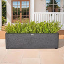 31 Inch Rectangular Concrete Planter,Durable All-Weather Use with Drainage Holes,Large Rectangular Planter for Outdoor Indoor Plants by CozyNest Decor
