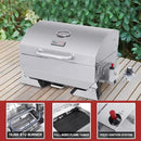 Royal Gourmet GT1001 Stainless Steel Portable Grill, 10000 BTU BBQ Tabletop Gas Grill with Folding Legs and Lockable Lid, Outdoor Camping, Deck and Tailgating, Silver by GreenHaven Gardens