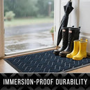 Yimobra Outdoor Mats for Front Door, All-Season Waterproof Door Mat Outside Entrance, All Weather Non-Slip Doormat, Stain and Fade Resistant, Easy Clean Patio Porch Indoor Entryway Mat, 29.5x17, Blue by CozyNest Decor