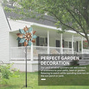 Decoroca Outdoor Wind Spinners Copper - 360 Degrees Metal Swivel Flowers&Leaves Wind Spinners for Patio, Lawn, Yard and Garden - for Classical Style - Festival Outdoor Decor by GreenHaven Gardens