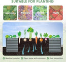 Raised Garden Bed 6x3x1.5FT - Galvanized Steel Planter for Outdoor Vegetables, Flowers, and Herbs - Tall Deep Root Box Kit with Gloves and 2 Compost Bags - Stylish Gray Design by GreenHaven Gardens