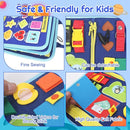 Montessori Busy Board - Ideal Busy Book Toddler Toys & Gifts for Boys & Girls, Toddler Travel Essential for Airplane & Car, Sensory Toys, Great for Baby Gifts for Boys by TinyTreasures Baby Boutique