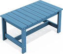 SERWALL Rectangle Outdoor Coffee Table, HDPE Patio Coffee Table, Navy by CozyNest Decor