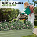 5-in-1 Adjustable Raised Garden Bed Kit | Galvanized Planter Boxes for Vegetables, Flowers | 12" Tall, Multiple Sizes (8x3x1ft, 9x2x1ft, 10x1x1ft, 6x5x1ft, 7x4x1ft) | Outdoor Metal Raised Bed, Green by GreenHaven Gardens