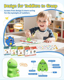 Dinosaur Talking Pen with Phonics Cards, Montessori Toys for Toddlers, Autism Sensory Interactive Toys, Educational Birthday ABC 123 Learning Set, 73PCS Flash Cards & 6 Stickers by TinyTreasures Baby Boutique