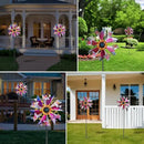 Solar Wind Spinner Outdoor, 360° Metal Large Butterflies Wind Sculpture with Outdoor Kinetic Windmills with Vine String LED Lights for Decor Garden Patio, Lawn & Yard by CozyNest Decor