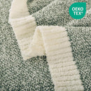 NEXHOME PRO Twin Size Super Soft Throw Blankets for Couch, Cozy Blankets Reversible Warm Knit Blanket for Women, Fuzzy Plush Lightweight Throws for Sofa, Bed, Picnic, Sage Green White, 60 x 80 inches by TinyTreasures Baby Boutique