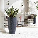QCQHDU 21 inch Tall Planters for Indoor & Outdoor Plants, 2 Pack Sturdy Plant-Flower-Tree Pots for Front Porch Patio Deck Living Room Decor by GreenHaven Gardens